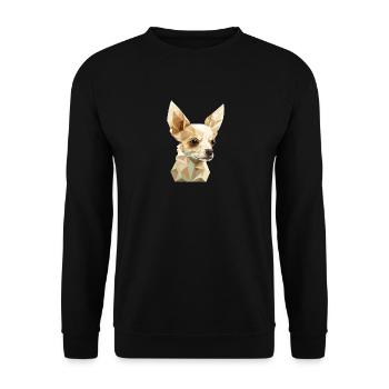 Chihuahua - Sweat-shirt Unisexe - noir - Devant - Alina (178cm) & Michal (187cm)