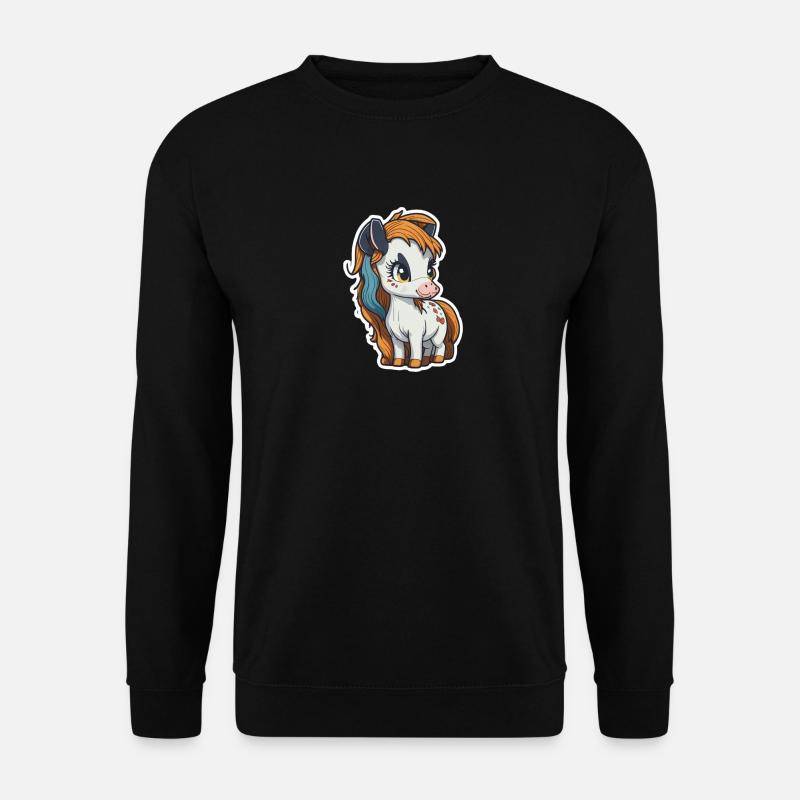 Stutfohlen Pony 3 - Unisex Pullover - Schwarz