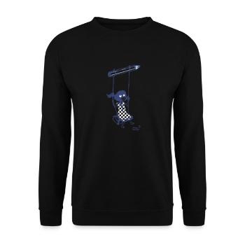 crayon & liberté - Sweat-shirt Unisexe - noir - Devant - Alina (178cm) & Michal (187cm)