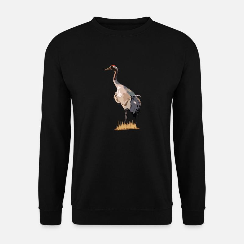 Kranich - Unisex Pullover - Schwarz