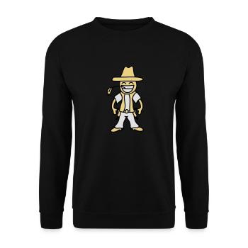cowboy - Sweat-shirt Unisexe - noir - Devant - Alina (178cm) & Michal (187cm)