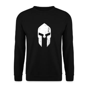 spartan helmet new white - Unisex Pullover - Schwarz - Vorne - Alina (178cm) & Michal (187cm)