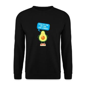 Guess It's Time For Some Avo-Cardio - Unisex Sweatshirt - black - Front - Alina (178cm) & Michal (187cm)