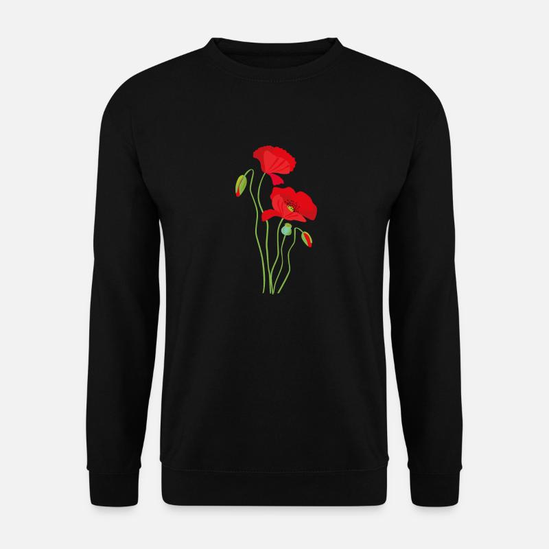 Coquelicot - conception de fleurs - Sweat-shirt Unisexe - noir