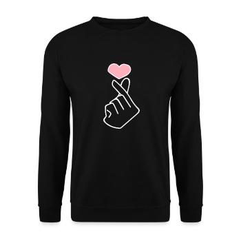 K-Pop - Unisex Pullover - Schwarz - Vorne - Alina (178cm) & Michal (187cm)