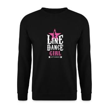 Line Dance Girl Line Dancing Musique Country Dicton - Sweat-shirt Unisexe - noir - Devant - Alina (178cm) & Michal (187cm)