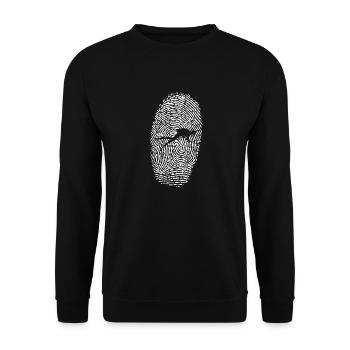Tauchen Taucher Fingerabdruck Geschenk - Unisex Pullover - Schwarz - Vorne - Alina (178cm) & Michal (187cm)