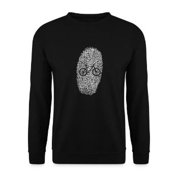 Bike Fingerprint Bike - Unisex Sweatshirt - black - Front - Alina (178cm) & Michal (187cm)