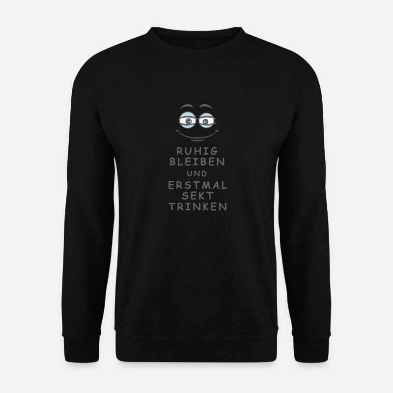 Sekt trinken - Unisex Pullover - Schwarz