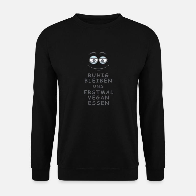 Vegan essen - Unisex Pullover - Schwarz