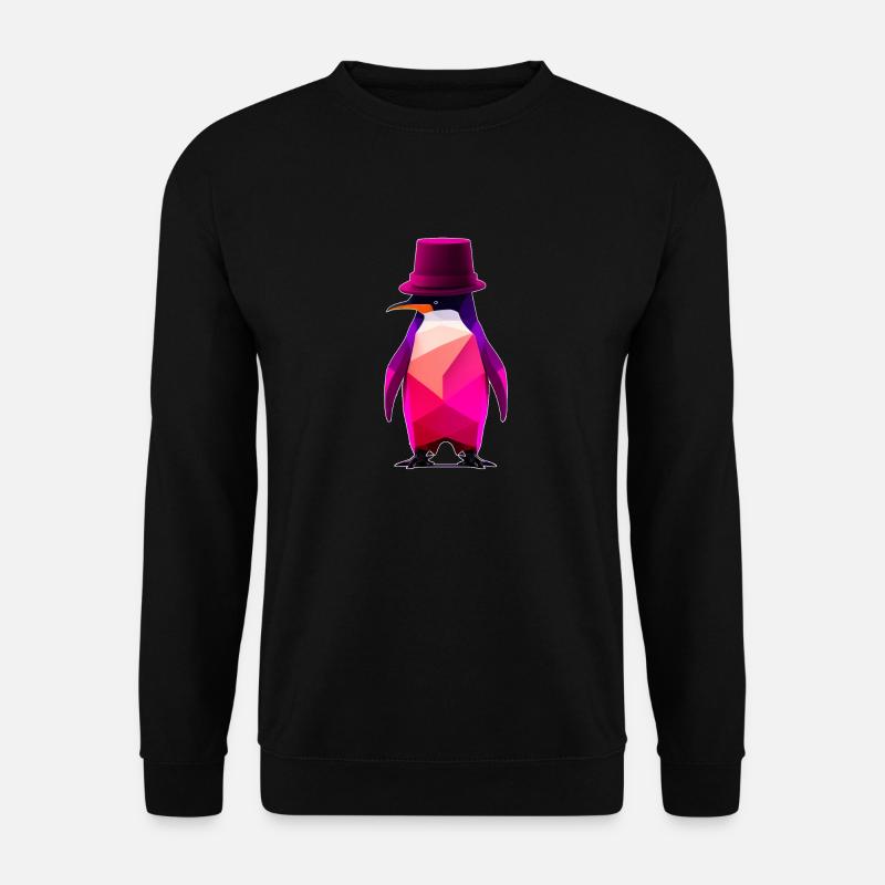 penguin with a hat Ur-Tshirt - Unisex Pullover - Schwarz
