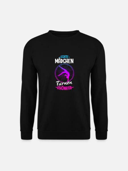 Echte Mädchen Turnen Rhönrad Gymnsatik Bodenturner - Unisex Pullover - Schwarz