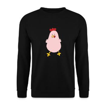 Chicken Pink - Unisex Sweatshirt - black - Front - Alina (178cm) & Michal (187cm)