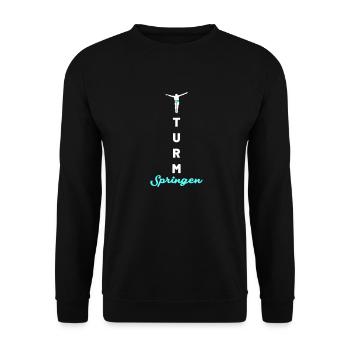 turmspringen turm - Unisex Pullover - Schwarz - Vorne - Alina (178cm) & Michal (187cm)