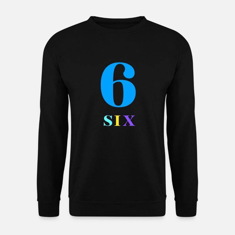 Sechs-6-jähriges Jubiläum - Unisex Pullover - Schwarz