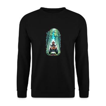quad et tout terrain - Sweat-shirt Unisexe - noir - Devant - Alina (178cm) & Michal (187cm)