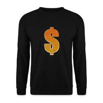 Dollar Money Management Get Rich Finance - Unisex Pullover - Schwarz - Vorne - Alina (178cm) & Michal (187cm)