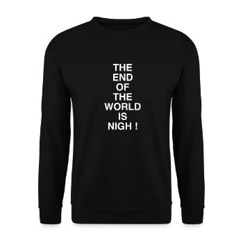 The End Of The World 02 (White Text) - Unisex Sweatshirt - black - Front - Alina (178cm) & Michal (187cm)