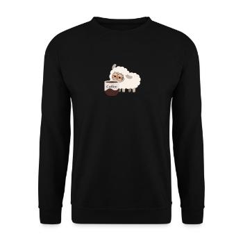 Coffee sheep - Unisex Sweatshirt - black - Front - Alina (178cm) & Michal (187cm)
