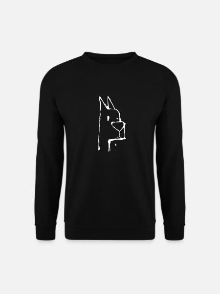 Cute cartoon dog 04 white - Unisex Sweatshirt - black