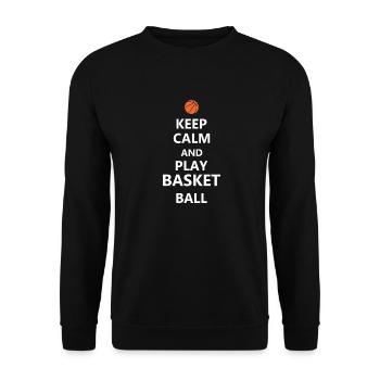 Basketball - Unisex Sweatshirt - black - Front - Alina (178cm) & Michal (187cm)