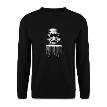 Harmoniciste de blues qui pleure - Sweat-shirt Unisexe - noir - Devant - Alina (178cm) & Michal (187cm)