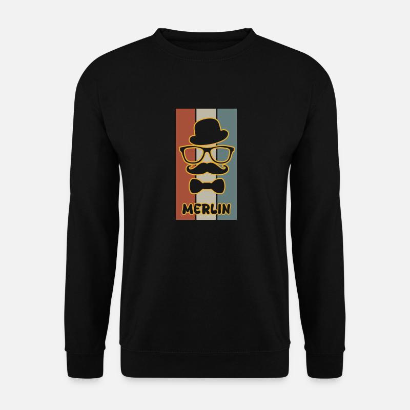 Merlin als Name - Unisex Pullover - Schwarz