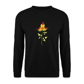Fleur - Sweat-shirt Unisexe - noir - Devant - Alina (178cm) & Michal (187cm)