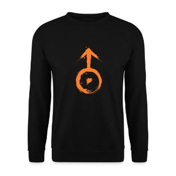 Astronomical symbol uranus - Unisex Sweatshirt - black - Front - Alina (178cm) & Michal (187cm)