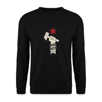 Working class Spoutnik Gagarine Russie Astronaute - Sweat-shirt Unisexe - noir - Devant - Alina (178cm) & Michal (187cm)