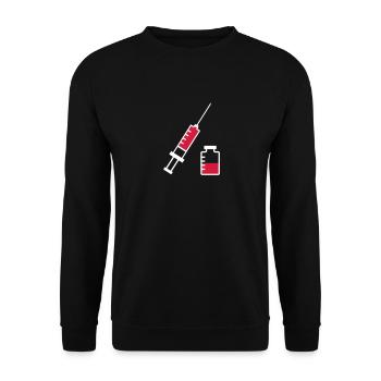 Spritze - Unisex Pullover - Schwarz - Vorne - Alina (178cm) & Michal (187cm)