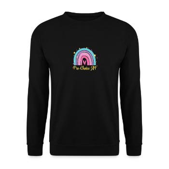 Pro-Choice AF Hex The Patriarchy Feminist - Unisex Pullover - Schwarz - Vorne - Alina (178cm) & Michal (187cm)