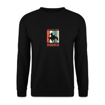 Ce n’est pas mon premier cow-boy d’équitation de rodéo - Sweat-shirt Unisexe - noir - Devant - Alina (178cm) & Michal (187cm)