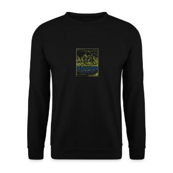Parc national du Grand Canyon Minimaliste Rétro - Sweat-shirt Unisexe - noir - Devant - Alina (178cm) & Michal (187cm)