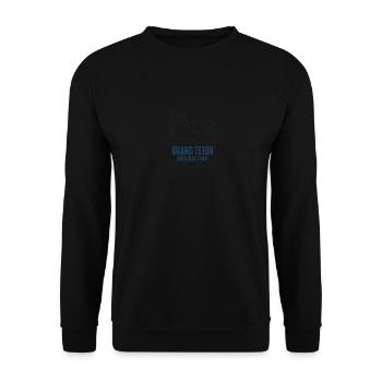Parc national de Grand Teton Rétro minimaliste - Sweat-shirt Unisexe - noir - Devant - Alina (178cm) & Michal (187cm)