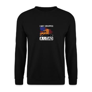 Camionneur Diesel Big Rig Semi-Remorque Camion Chauffeur - Sweat-shirt Unisexe - noir - Devant - Alina (178cm) & Michal (187cm)