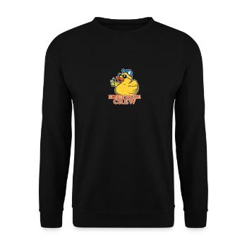 Rubber Duckie Crew Cute Duck - Unisex Sweatshirt - black - Front - Alina (178cm) & Michal (187cm)