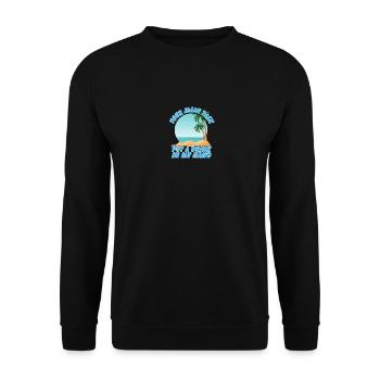Holiday Beach Island Drinking - Unisex Sweatshirt - black - Front - Alina (178cm) & Michal (187cm)
