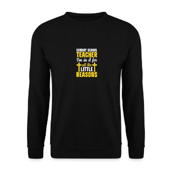 Fidèle serviteur chrétien enseignant de l’école du dimanche - Sweat-shirt Unisexe - noir - Devant - Alina (178cm) & Michal (187cm)
