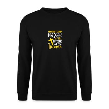 Faithful Servant Christian Sunday School Teacher - Unisex Sweatshirt - black - Front - Alina (178cm) & Michal (187cm)