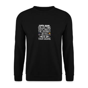 Comics Collector Supplies Comics Lover Comic Book - Unisex Sweatshirt - black - Front - Alina (178cm) & Michal (187cm)