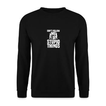 Slackliner Indoor Slacklining Lover Slackline - Unisex Pullover - Schwarz - Vorne - Alina (178cm) & Michal (187cm)
