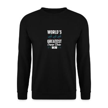 Cayuga canard nourriture enclos animal en peluche Cayuga - Sweat-shirt Unisexe - noir - Devant - Alina (178cm) & Michal (187cm)