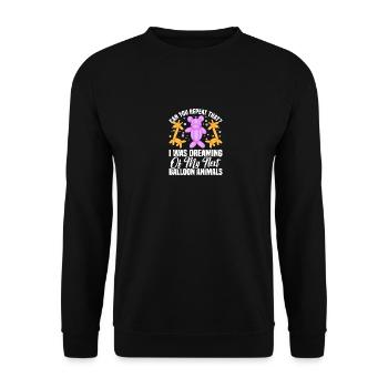 Ballon artiste ballon twisting kit ballon - Sweat-shirt Unisexe - noir - Devant - Alina (178cm) & Michal (187cm)