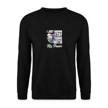 Pansy Seeds Pansies for Outdoors Pansy Flower - Unisex Sweatshirt - black - Front - Alina (178cm) & Michal (187cm)