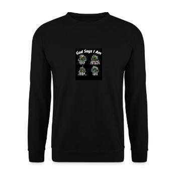 Dieu dit que je suis tracteur camion bambin enfants ferme - Sweat-shirt Unisexe - noir - Devant - Alina (178cm) & Michal (187cm)
