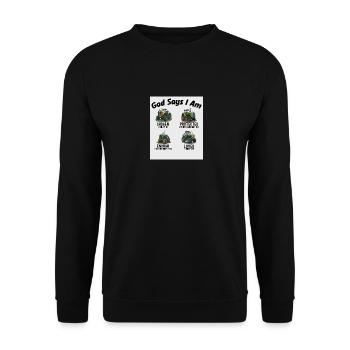 Dieu dit que je suis tracteur camion bambin enfants ferme - Sweat-shirt Unisexe - noir - Devant - Alina (178cm) & Michal (187cm)