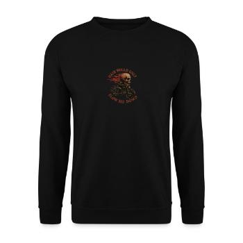 Motard chauve crâne motard graphique drôle - Sweat-shirt Unisexe - noir - Devant - Alina (178cm) & Michal (187cm)