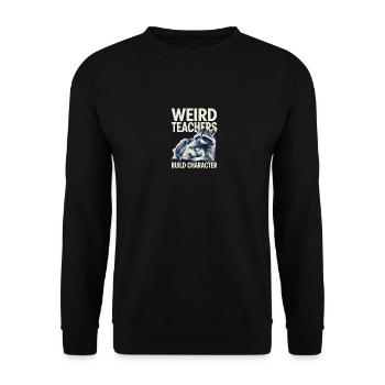 Des enseignants étranges développent l’appréciation du caractère - Sweat-shirt Unisexe - noir - Devant - Alina (178cm) & Michal (187cm)