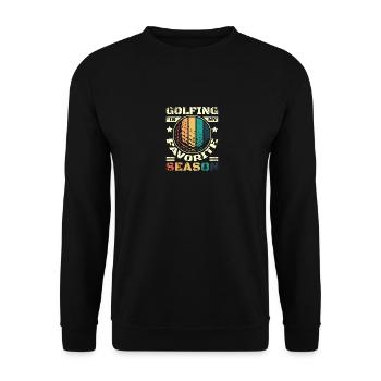 Golfing is my favorite season - Unisex Pullover - Schwarz - Vorne - Alina (178cm) & Michal (187cm)